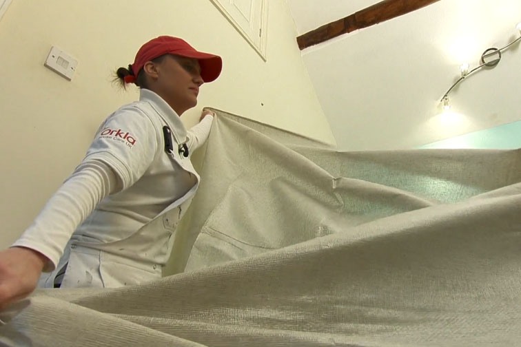 Before you start any decorating lay a dust sheet. 